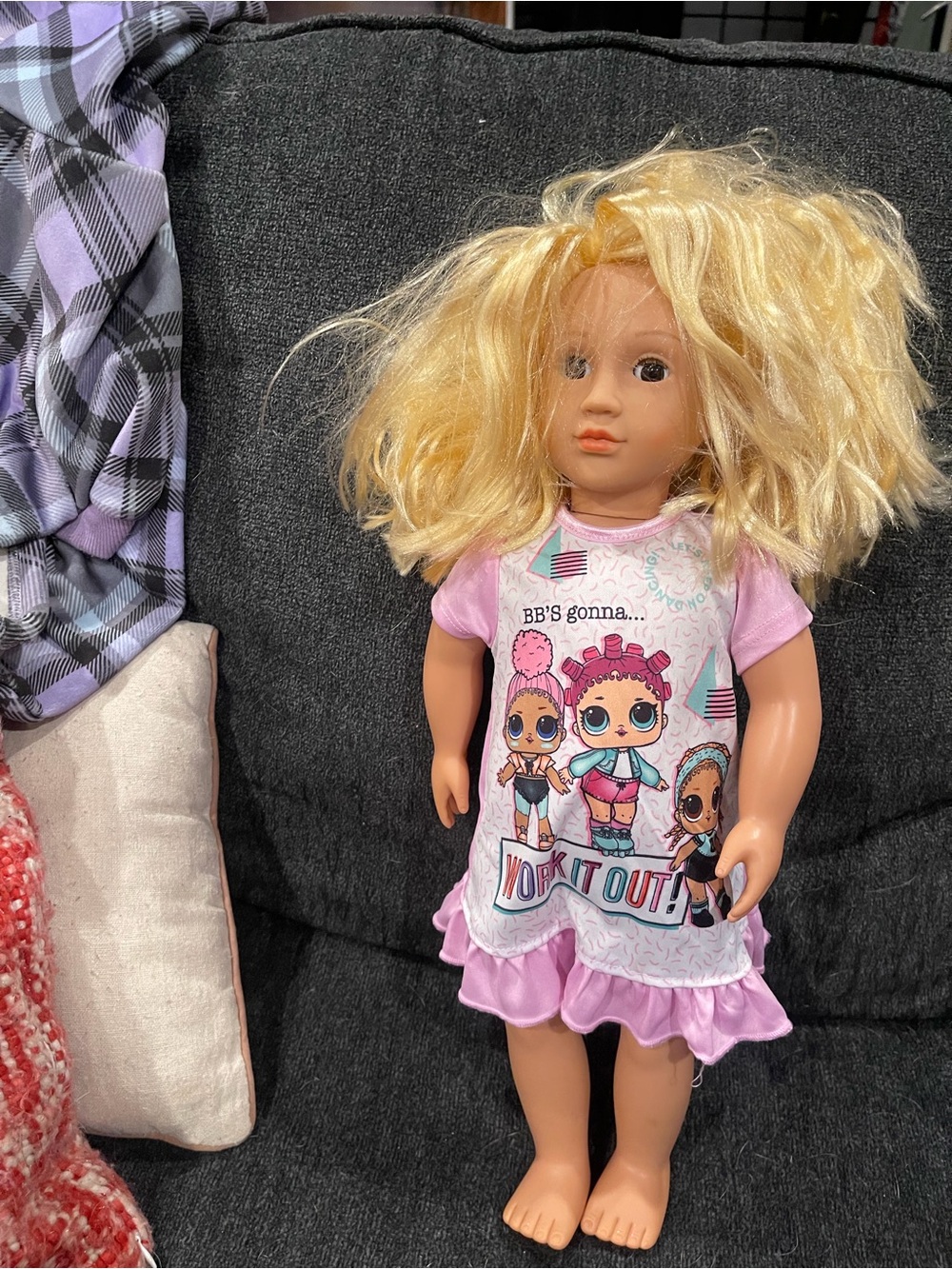 Battat our generation doll with LOL nightgown